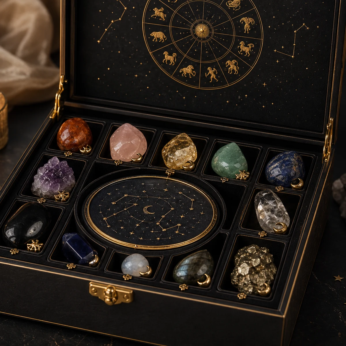 Bold Ambition Leo Zodiac Crystal Box
